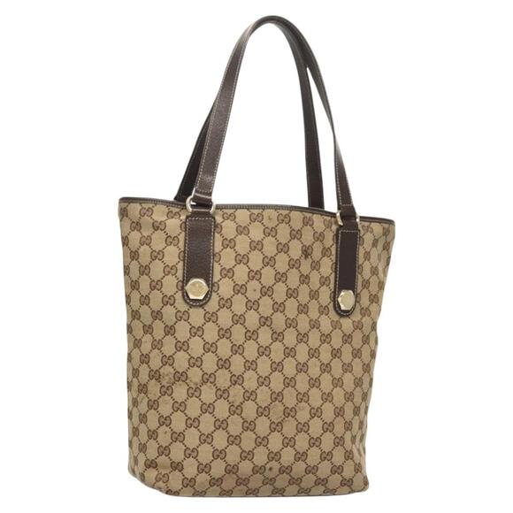 GUCCI Tote Bag Beige Gold - Picture 1 of 16